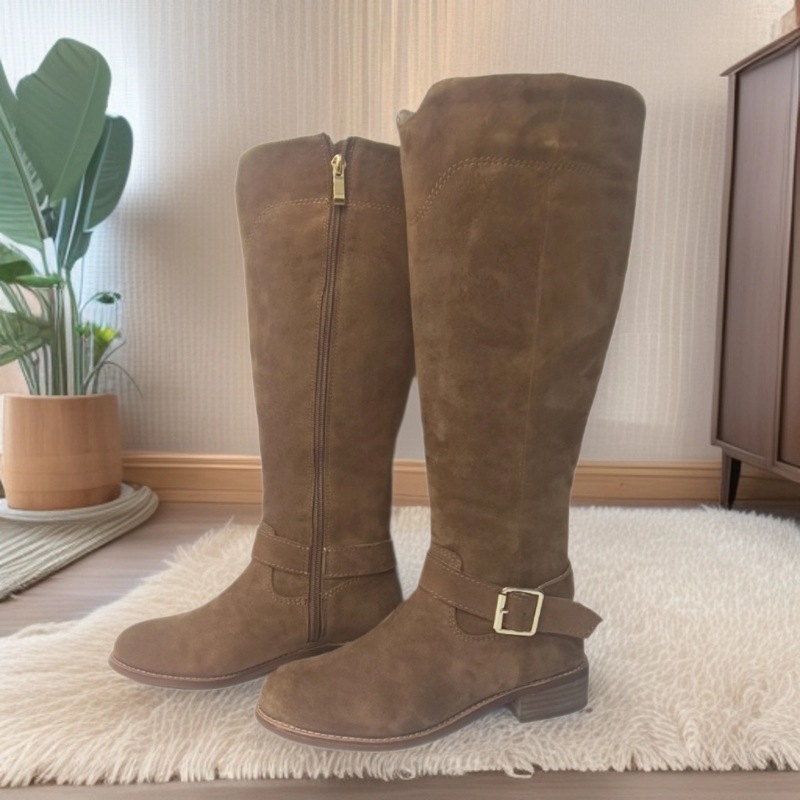 女式皮靴实物图