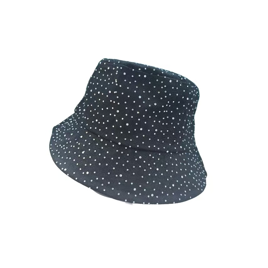 New fisherman's hat, women's rhinestone cotton sunshade basin hat, spring, summer and autumn styles, fashionable Panamanian hats for export details Picture