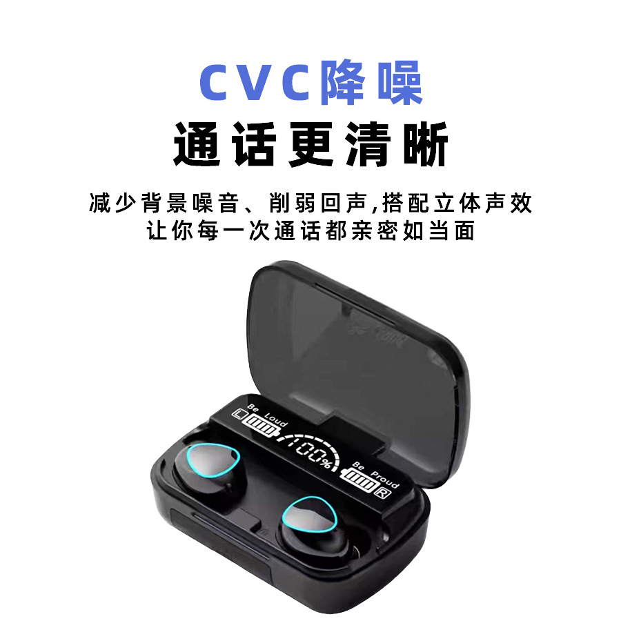 The cross-border bestseller M10 digital display screen, large battery life, long battery life, Bluetooth headphones, gaming style, touch control, high-quality audio headphones details Picture