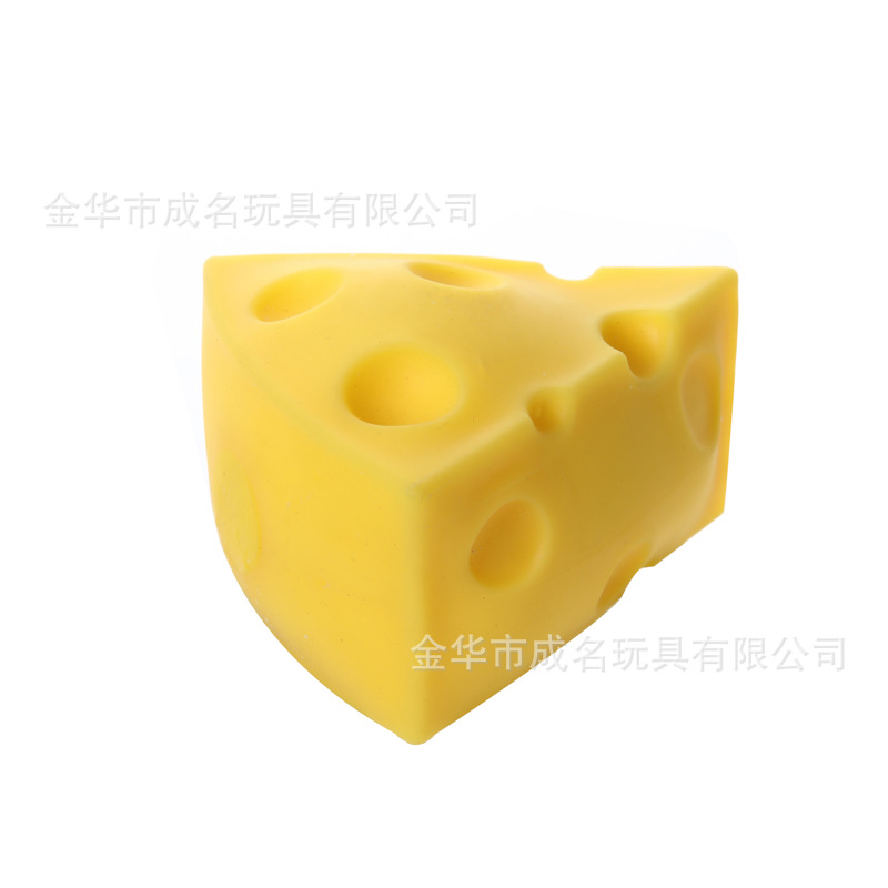 Douyin's same style simulation cheese Pinching fun creative stress-relieving tool, food play release ball, children's toy manufacturer wholesale Item Picture