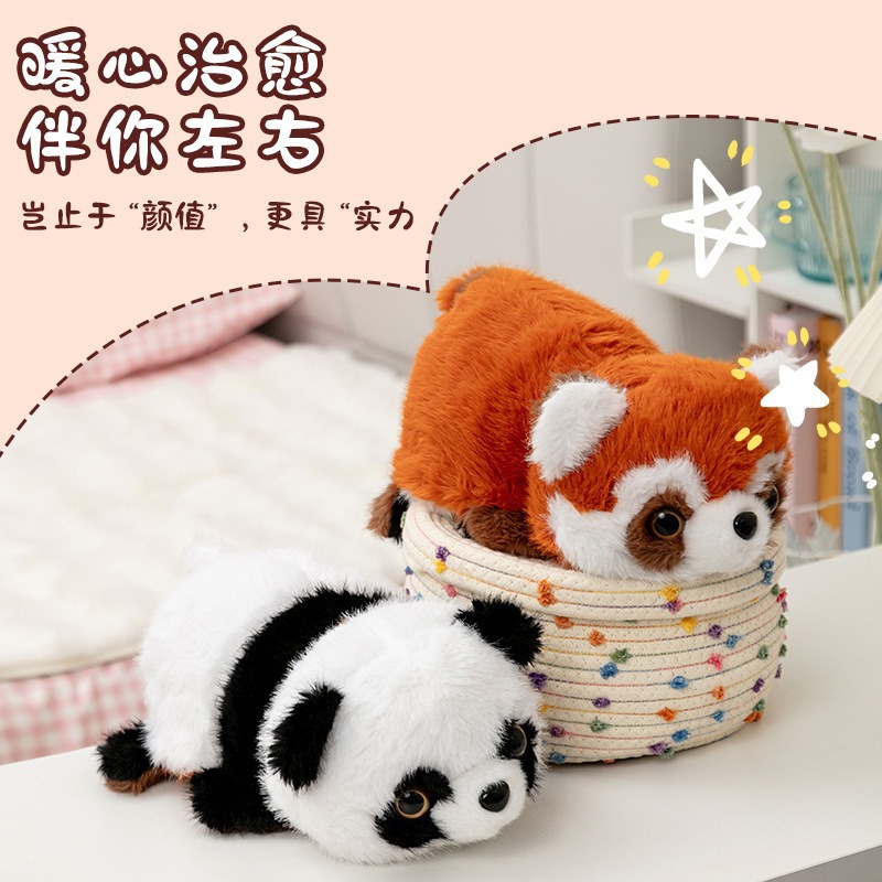 2026 New style Transform Panda Flip Panda Plush toy, Giant Panda Doll, Raccoon Doll Birthday present Specification image