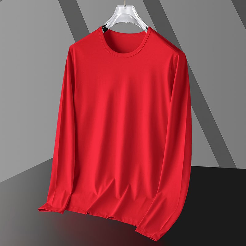Men's long-sleeved T-shirt for autumn 2024, new round neck base layer, versatile, trendy, quick-drying, sporty and slimming top for men Application Scenario