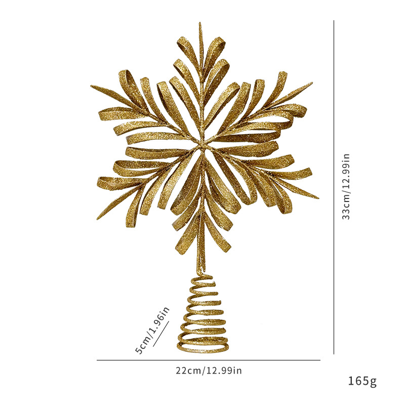 New iron Christmas tree top star decorative item, Christmas scene arrangement, Christmas tree decoration, tree top star Item Picture