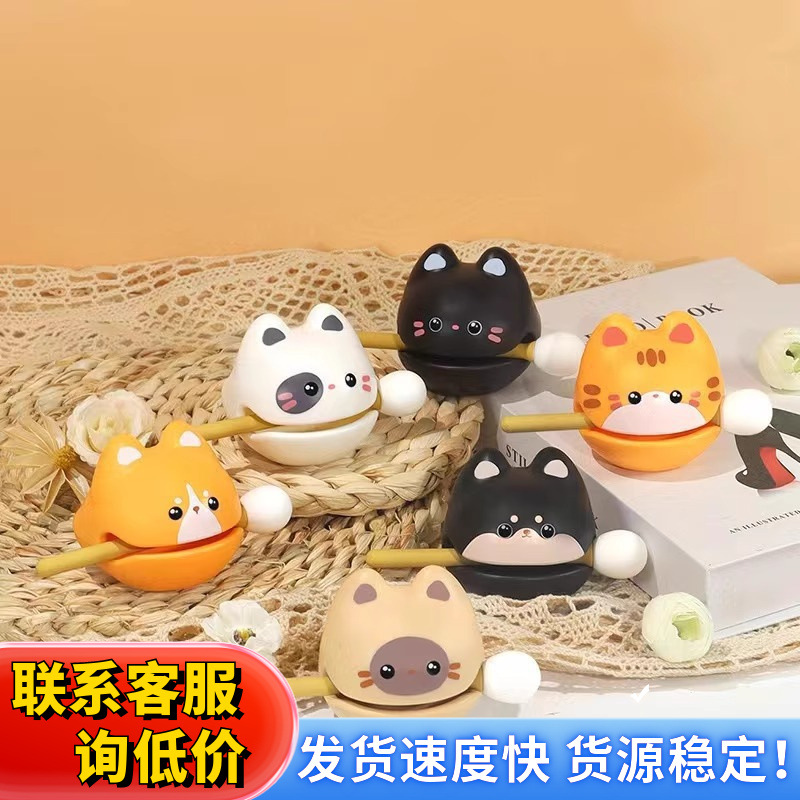 可爱解压小木鱼玩具敲打公德学生办公室桌面摆件儿童网红减压神器