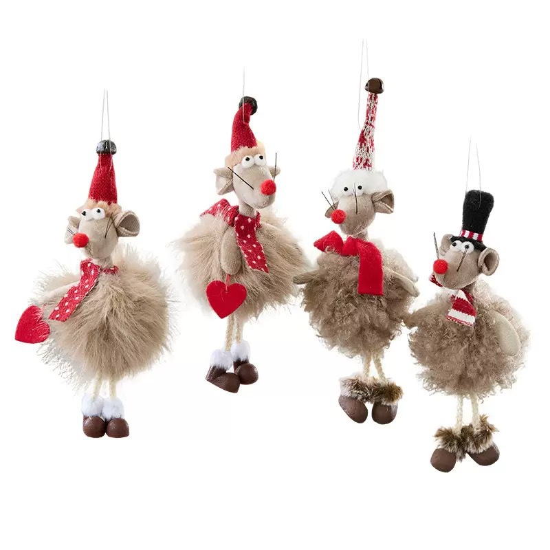 Cross-border new products: ins cute mouse pendants, plush dolls, Christmas tree ornaments, Christmas decorations Item Picture