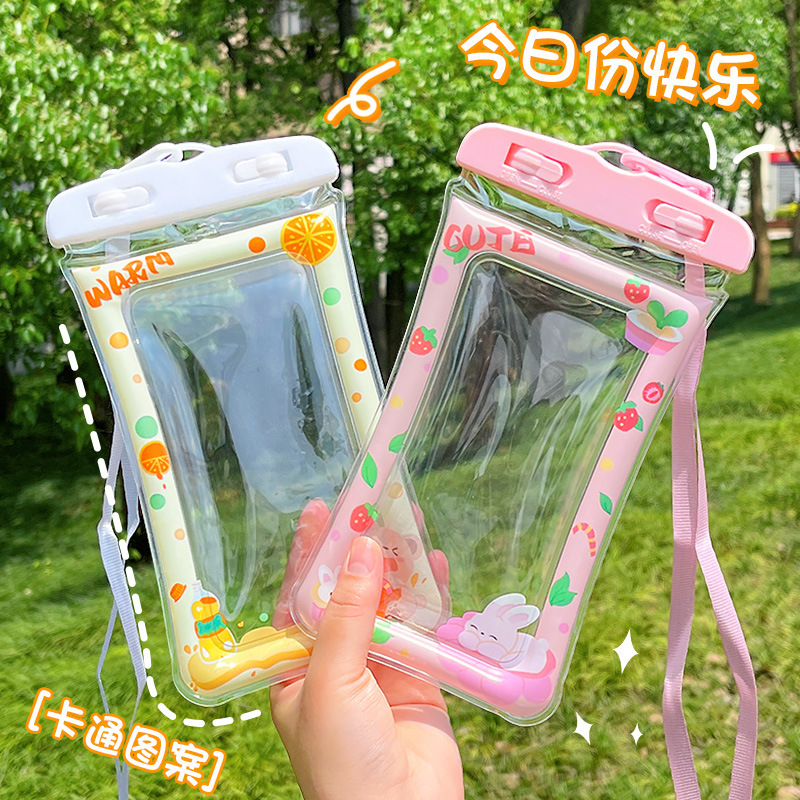 手机防水袋PVC气囊可触屏手机套游泳漂流潜水拍照透明防尘袋