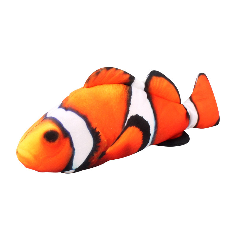 Large-sized light, music, Douyin fish, rechargeable electric jumping fish, 35CM catfish plush toy factory direct sales Item Picture