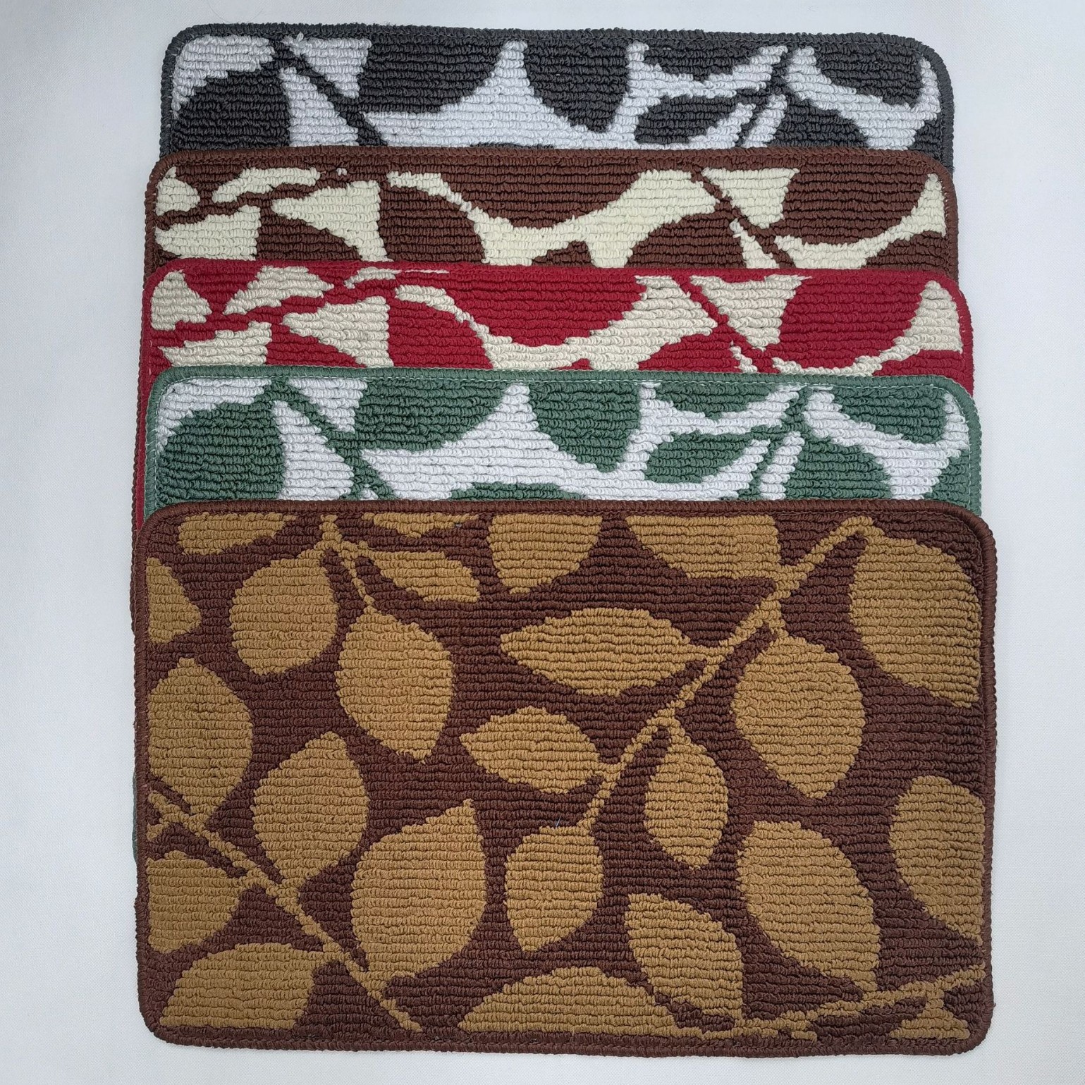 Two-color leaf loop velvet TPR base, anti-slip carpet, floor mat and door mat for indoor entrance, bathroom, living room, toilet and room