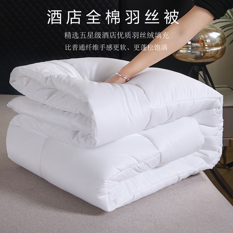 Hotel all-cotton quilt core whole feather velvet quilt, hotel and homestay air conditioner quilt, all-season quilt, winter thickened warm quilt