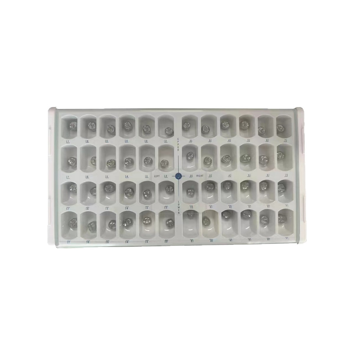 Cross-border exclusive dental crowns, stainless steel crowns for protecting teeth, English packaging, multiple specifications of orthodontic crowns Item Picture