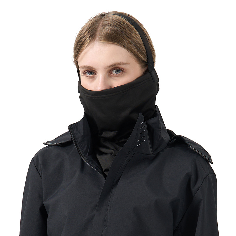 【BERTON OUTDOOOR】冬季滑雪面罩加绒保暖围脖户外防风护脸男女防寒加厚骑行面罩白底实物图