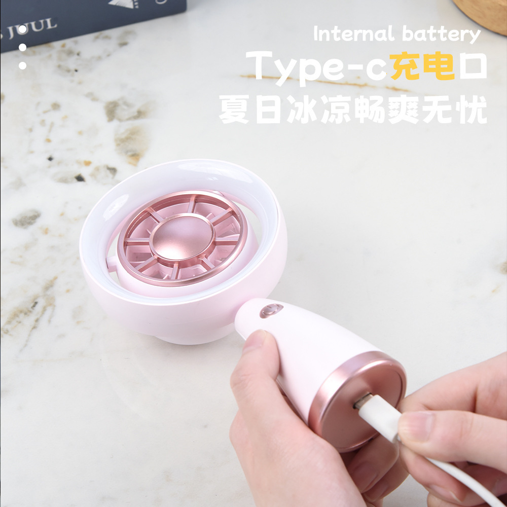 Summer new simple handheld small fan USB charging outdoor strong wind power fan gift wholesale customization logo Application Scenario