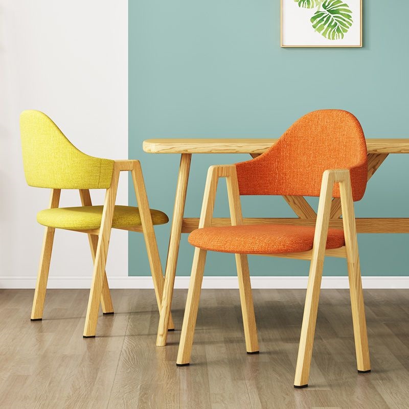 Star Nordic dining Chair, modern and simple chair backrest, ins popular coffee restaurant A-line chair, casual bedroom stool, home use details Picture