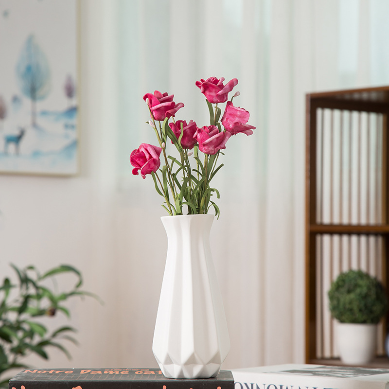 2025 European-style ceramic ornaments, tall wooden vases, flower pot combinations, wooden vase decorations, home furnishings, ceramic ornaments Application Scenario