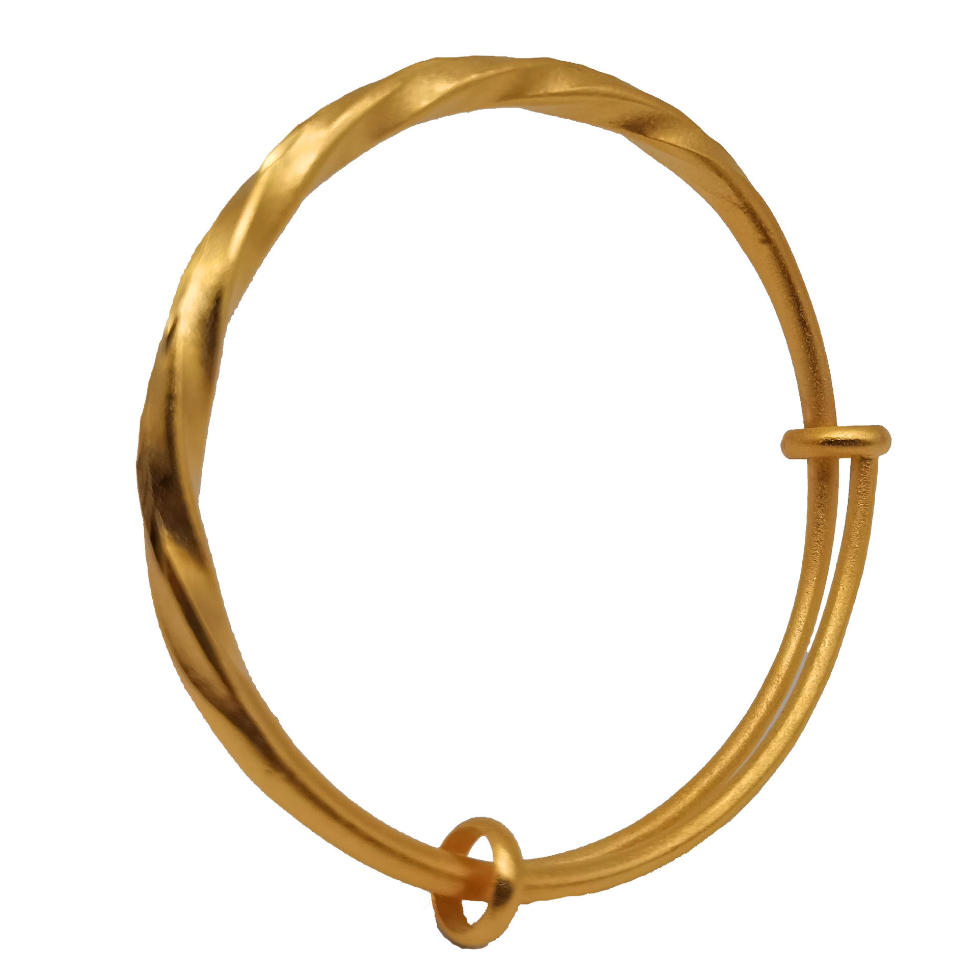 Wholesale of Vietnamese Shajin ladies' push-pull bracelets, twisted flower sandblasted wristbands, car flower women's simulated gold bracelets Item Picture