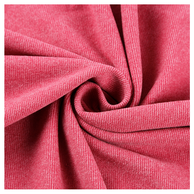 280g high-elastic polyester toothpick striped knitted fleece fabric thermal base layer, home wear, underwear, fleece fabric Application Scenario