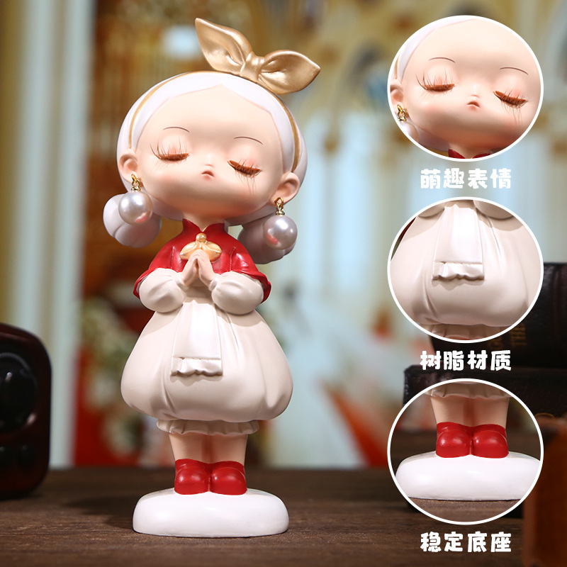 Pearl Girl Muguang Decorative items, Nordic style creative home living room and bedroom decorative items, cartoon cute decorative items Application Scenario