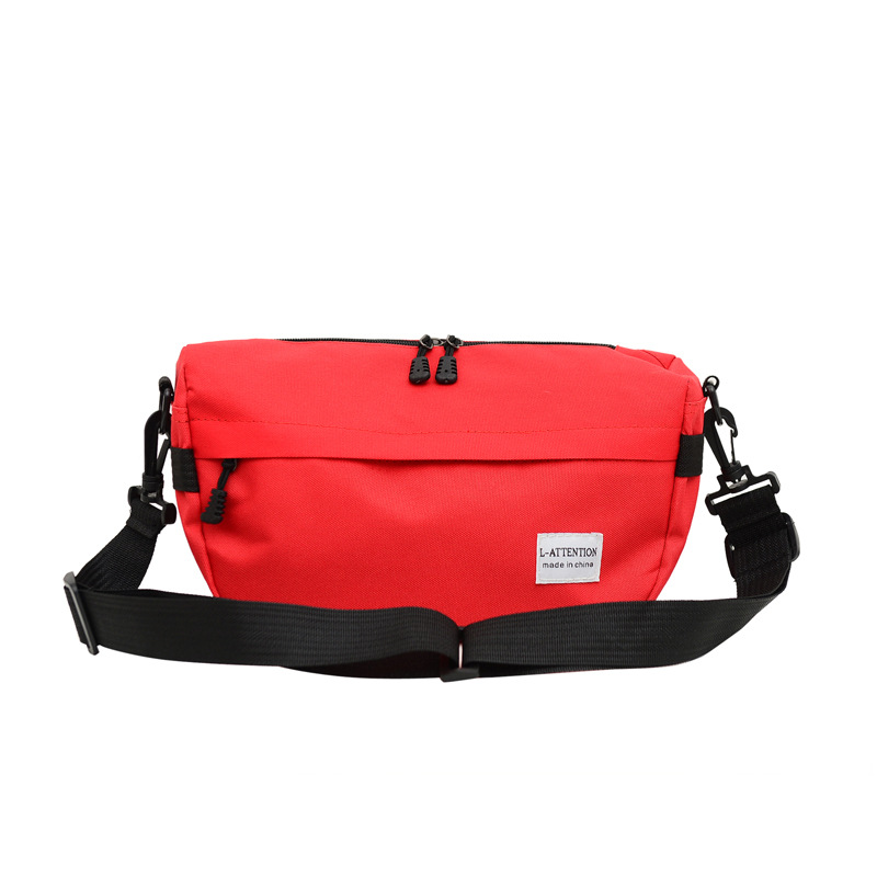 Japanese crossbody bag, men's street fashion brand, youth casual sports single-shoulder bag, women's fashionable solid color student couple cross bag Specification image