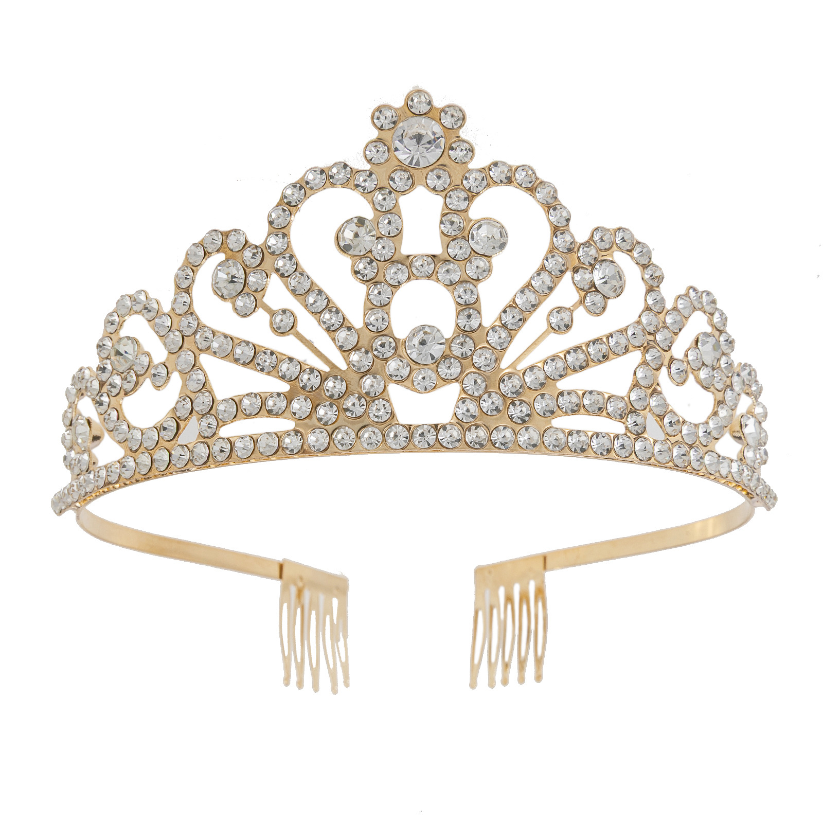 The bride's wedding water diamond crown, a cross-border European and American fashion and elegant combed comb, a full diamond crown, a versatile headpiece for women's banquets