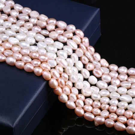 DIY necklace and bracelet accessories made of 9-10mm irregular natural freshwater pearl beads DIY necklace and bracelet accessories made of 9-10mm irregular natural freshwater pearl beads