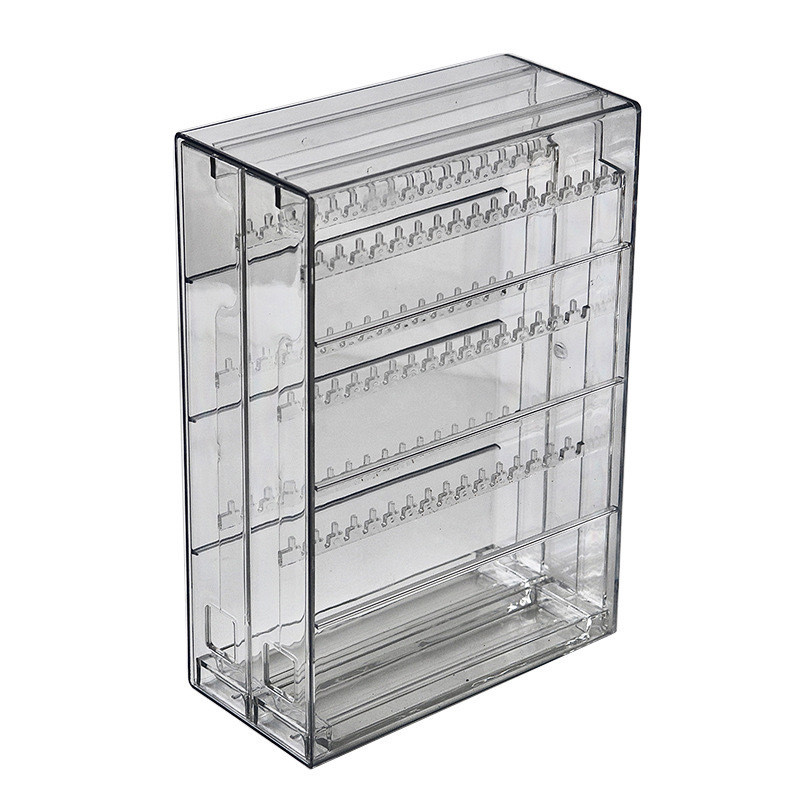 Transparent jewelry storage box, earrings, stud earrings, necklace bracelet display stand, acrylic dust-proof and anti-oxidation jewelry box Item Picture