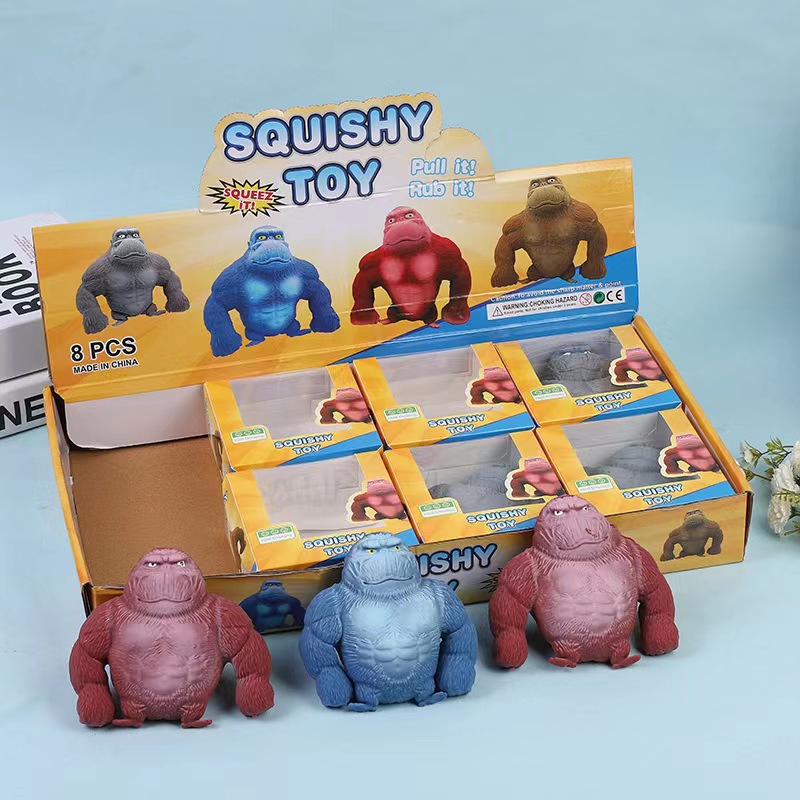 The "Stress-relieving Gorilla King" is a must-have stress-relieving gadget. It's a popular monkey doll and a creative children's venting toy gift details Picture
