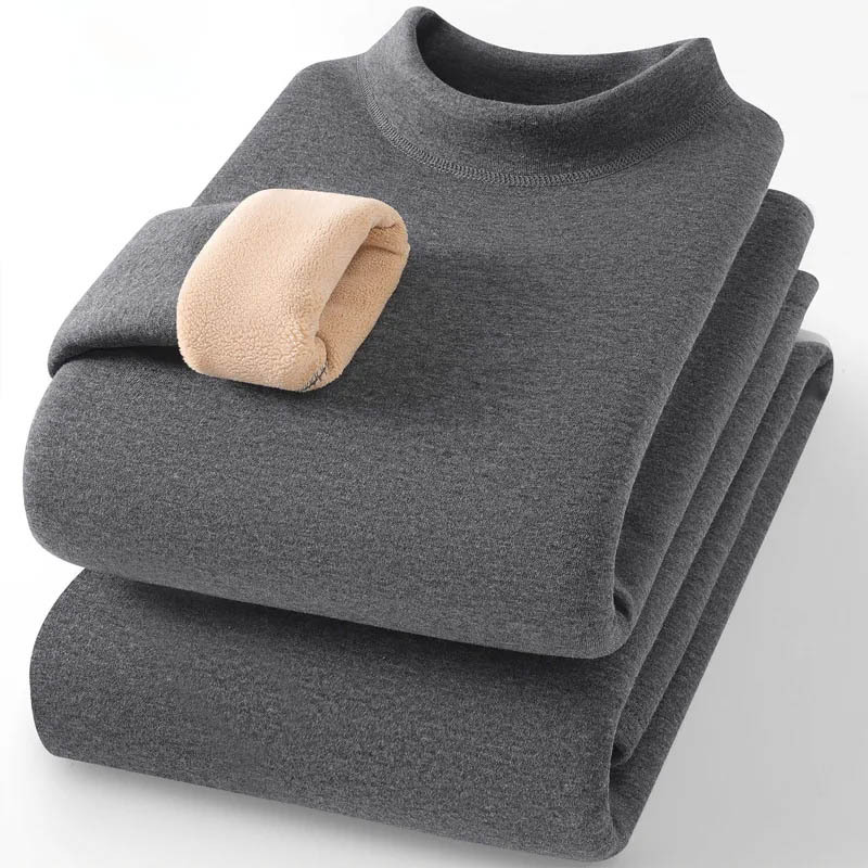 2025冬季【纯棉巨厚羊羔绒】中领保暖内衣套装男加绒加厚秋衣秋裤