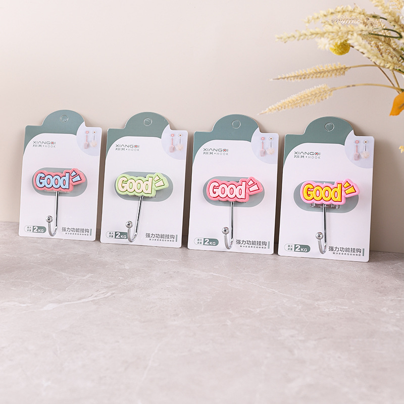 Creative fruit resin, cartoon, cute, strong adhesive, key, wall hanging, wall hanging, clothes hanger hook, traceless towel adhesive hook Specification image
