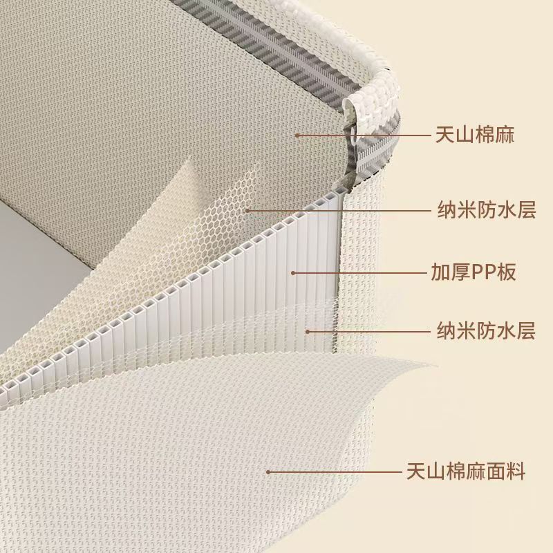 وتتلقى الصندوق سمكا من الملابس المغطاة بالكتان مقاوم للغبار Specification image