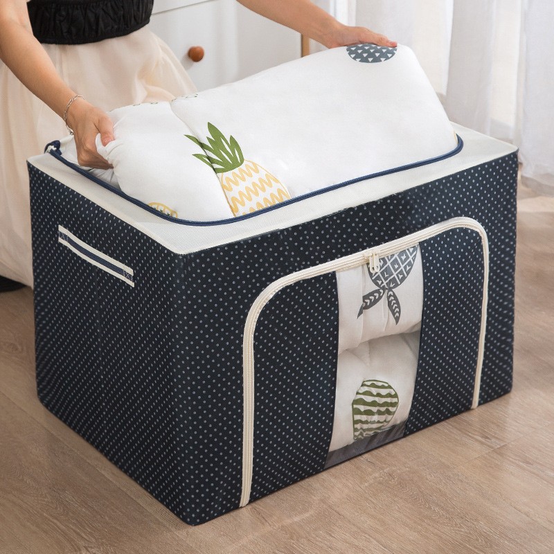 Oxford cloth oversized storage box, moving clothes, quilts, wardrobe, fabric organization box, toy storage, clothes storage box