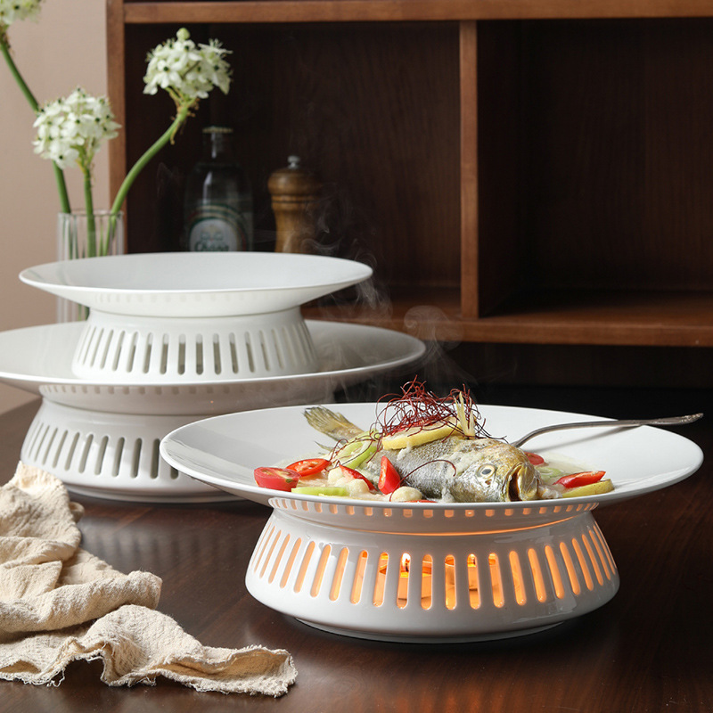 اسطوانات تجارية للأطباق الكبيرة الحجم المصنوعة من الخزف الخلاق Specification image