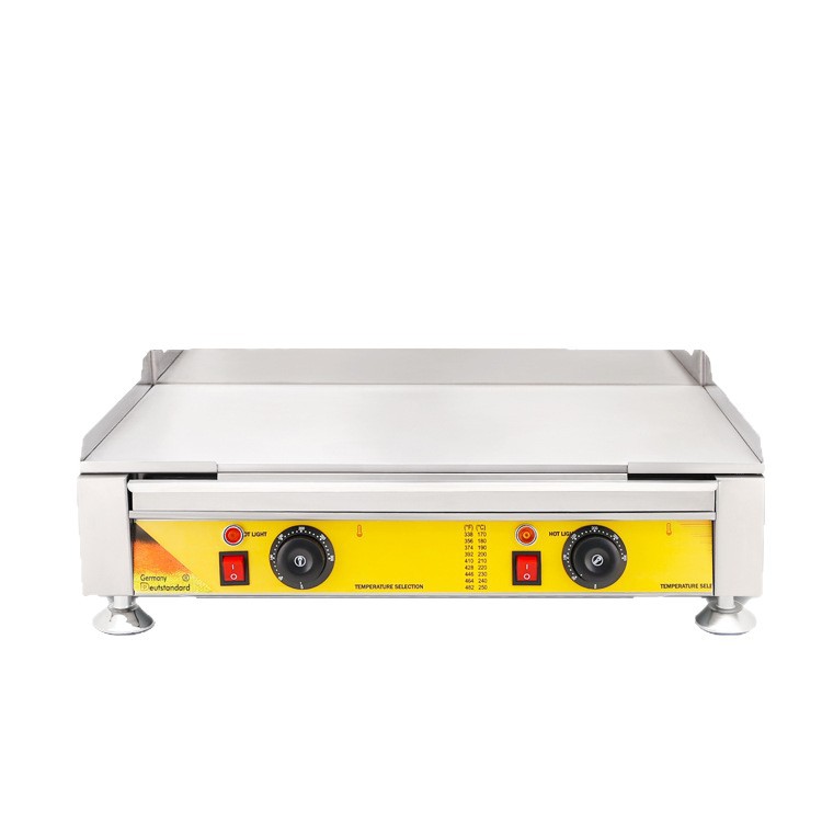 Commercial grill factory direct sales of electric heating gas teppanyaki steaks, hand-held pancakes, constant temperature flat steaks and snack equipment Item Picture