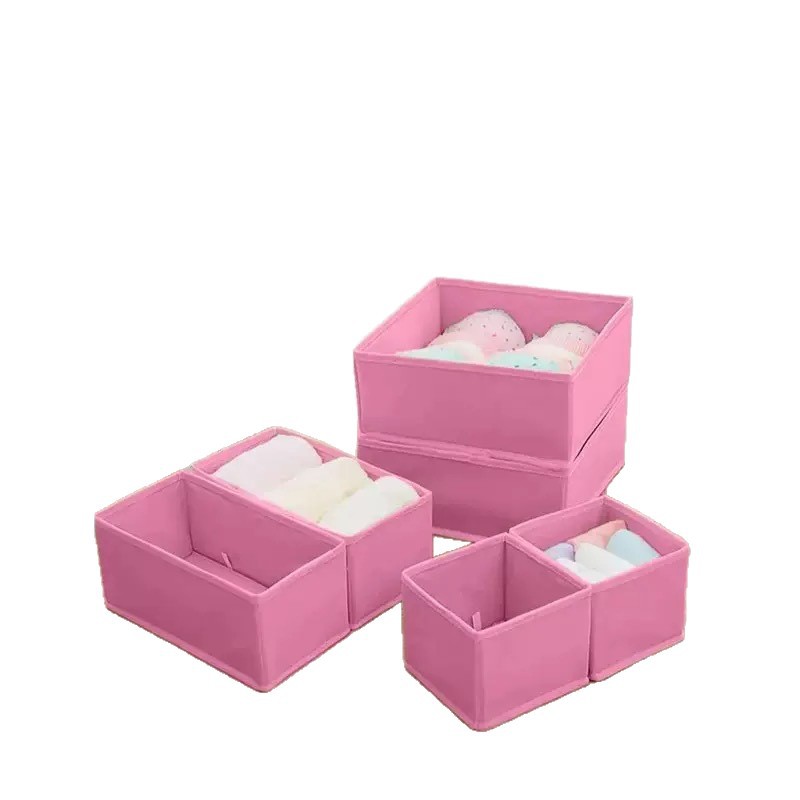 The new wardrobe drawer-style clothes and underwear organization box and clothing storage box are made of foldable non-woven fabric for home use, saving space Item Picture
