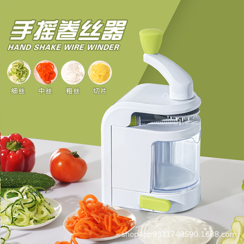New type of shredded potato machine, home kitchen vegetable cutter, shredded potato slicer, hand-cranked rotary grater