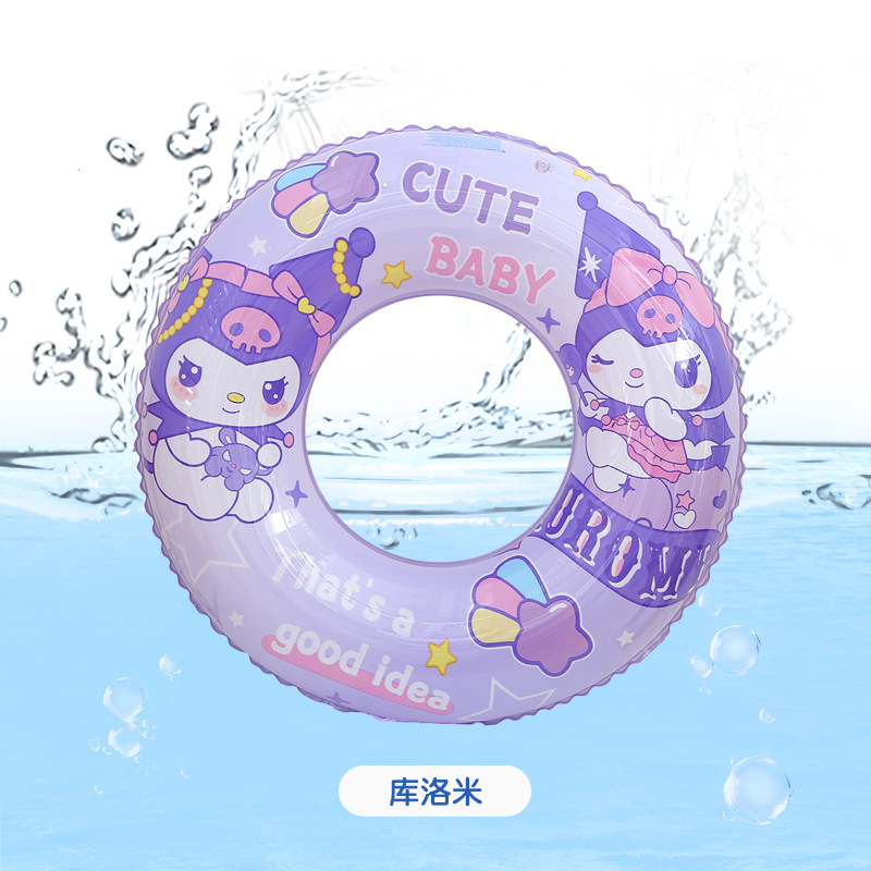 Thickened swimming ring, inflatable life buoy for children, cartoon baby swimming ring, printed little mermaid swimming ring Application Scenario