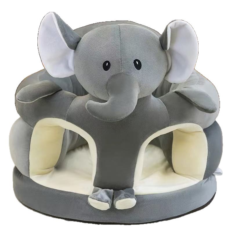 Baby learning to sit chair, baby learning to sit sofa, children's sitting posture training backrest anti-drop plush cartoon seat stool Item Picture