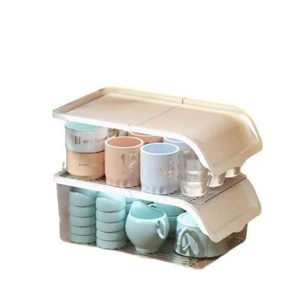 Transparent refrigerator storage box, kitchen covered storage box, egg food preservation box, tea set and tea cup dust-proof storage box Item Picture