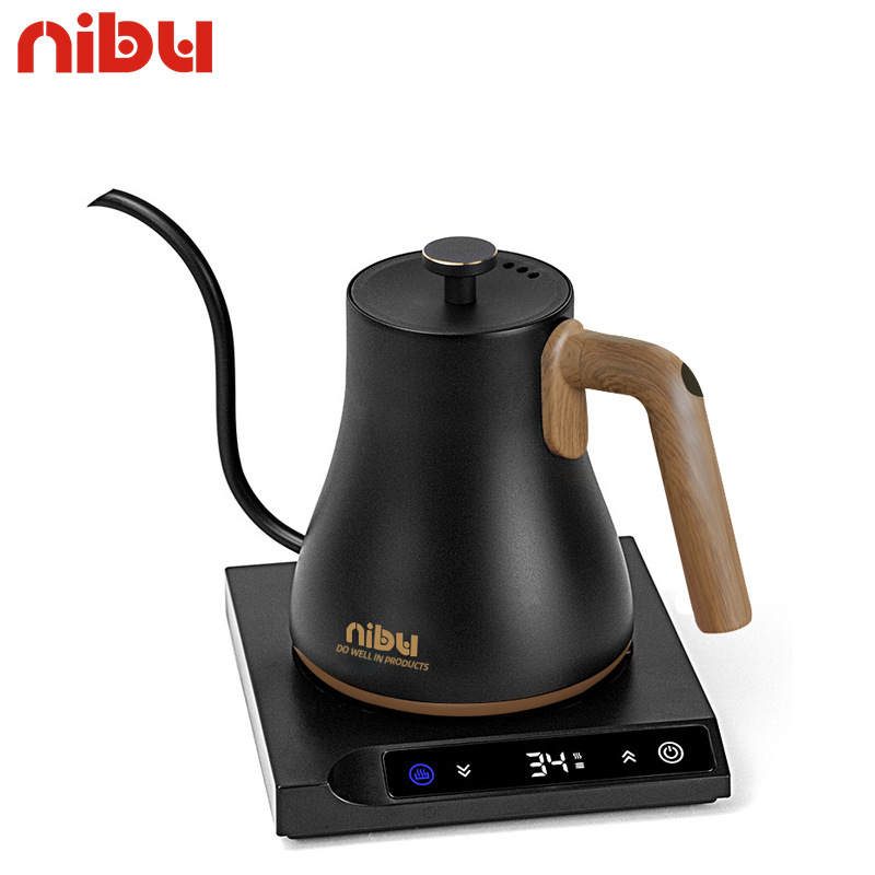 Nibu temperature-controlled Coffee hand-brewing Kettle Competition Edition Constant-temperature Coffee Brewing kettle Narrow-spout hand-brewing kettle 600ML Specification image