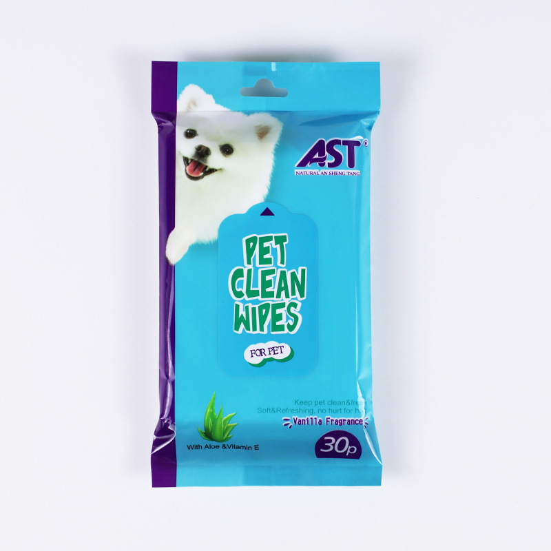 Pet wet wipes, specially designed for cats and dogs, eye cleaning, tear stain removal, deodorization, foot wiping, no-rinse cleaning products, wet wipes Application Scenario