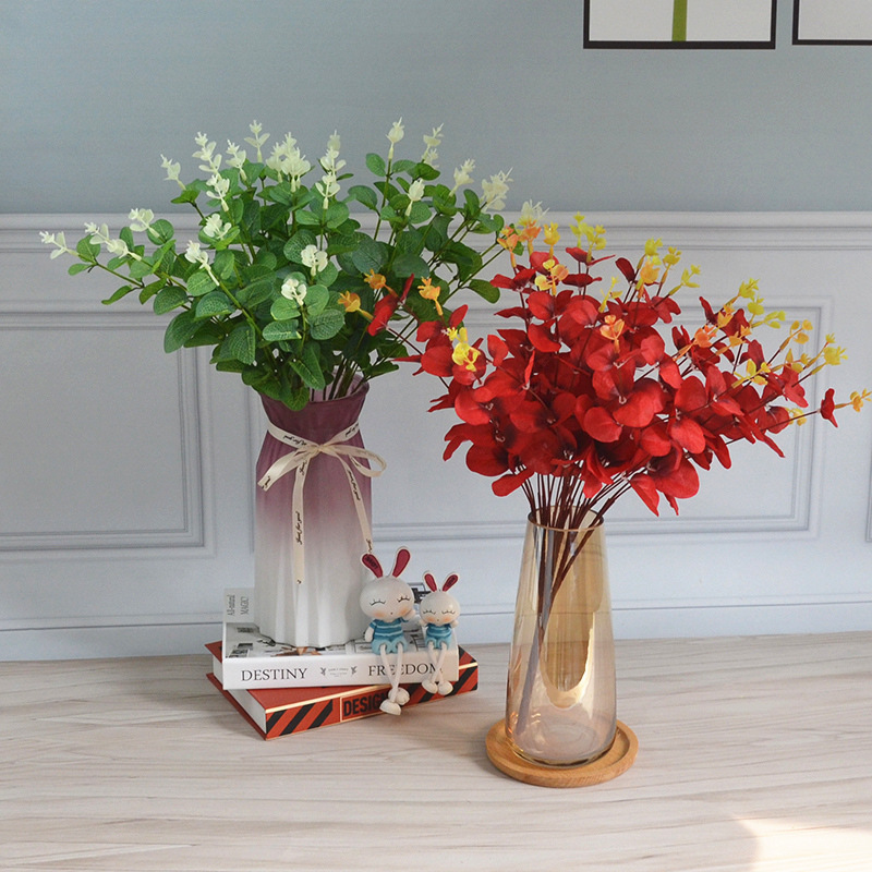 仿真花DIY发饰配件/假花/5朵塑膠花/仿真花/假花批发细节图