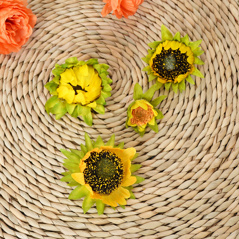 新品仿真 花蕾 花苞款式多样 家居墙贴橱窗小摆件拉丁向日葵花头