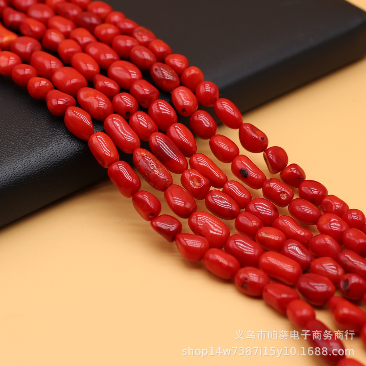 Natural sea pearl coral irregular semi-finished products with colored accessories, exquisite red loose bead jewelry materials