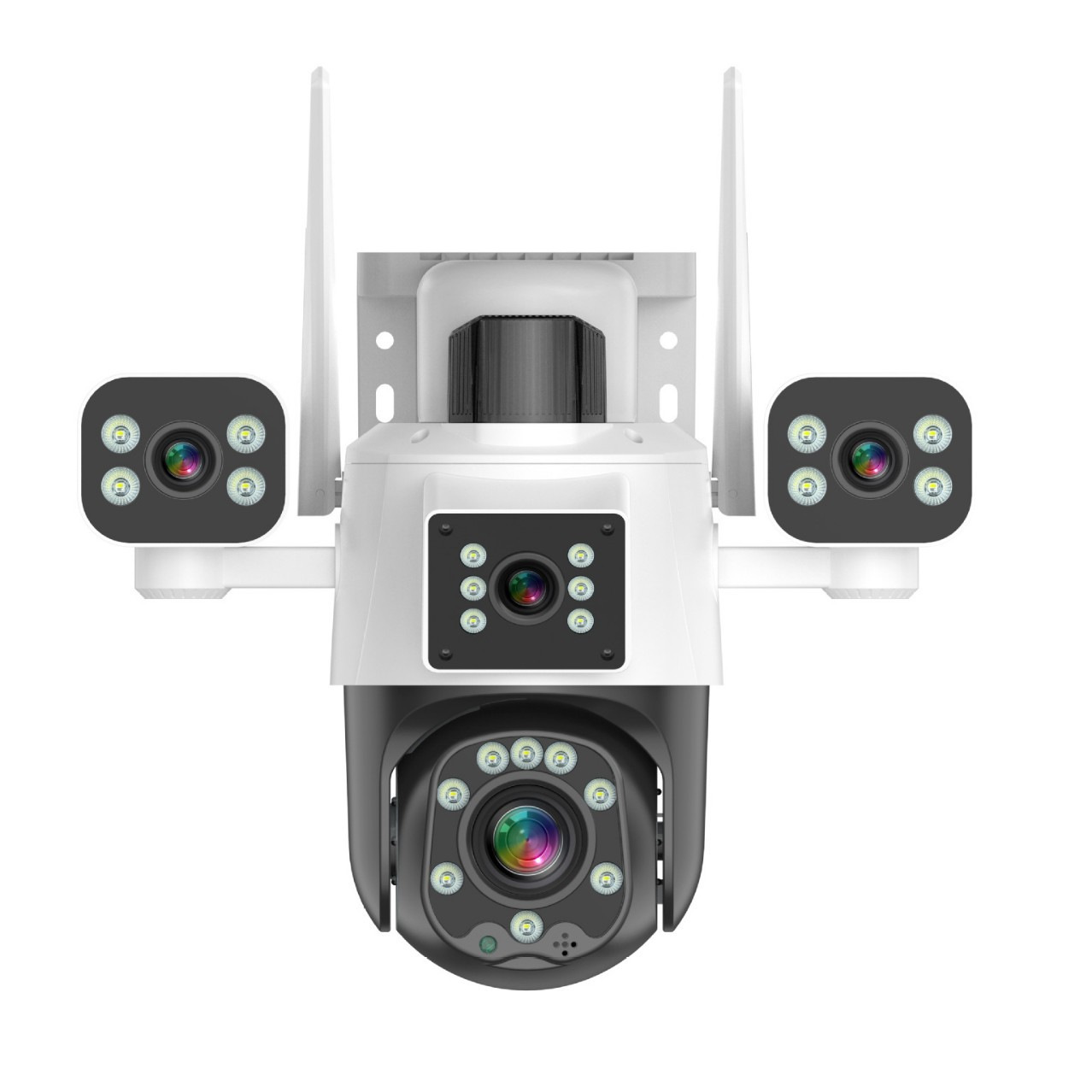 HiEasy four-screen outdoor surveillance camera, 360-degree night vision wireless monitor, high-definition, waterproof and intelligent Item Picture