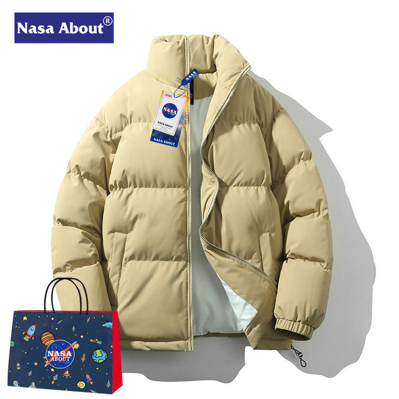 NASA立领潮流棉服男女生新款冬季加厚保暖羽绒休闲宽松面包服情侣