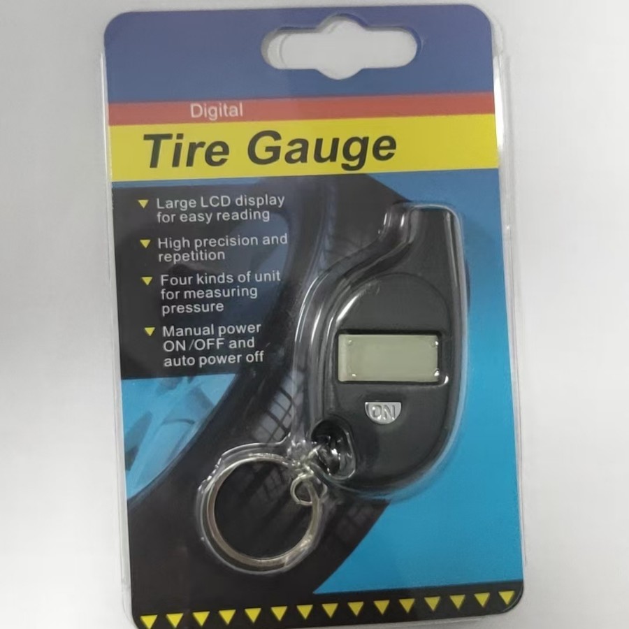 Keychain tire pressure counter display for measuring car tire pressure mini tire pressure gauge Application Scenario