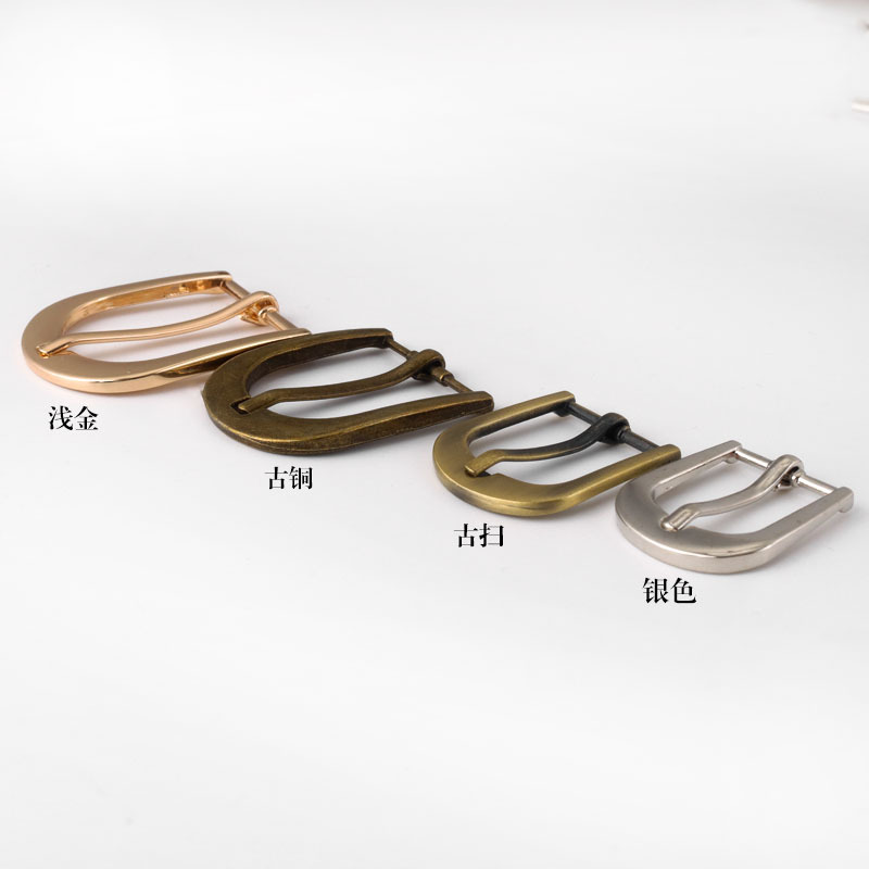 Wholesale of metal belt buckles, luggage accessories, needle buckles, adjustable semi-round shoe buckles in various specifications and colors Specification drawing