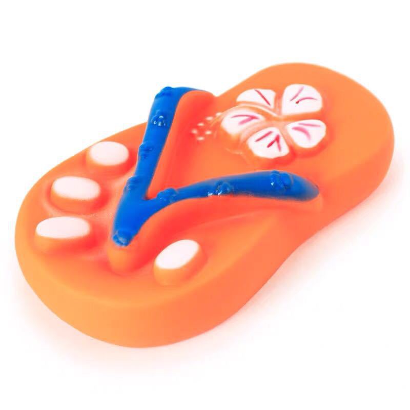 Factory-direct supply pvc slipper pet toys with dog patterns, creative and chewy slipper type, and sound-making toys Application Scenario