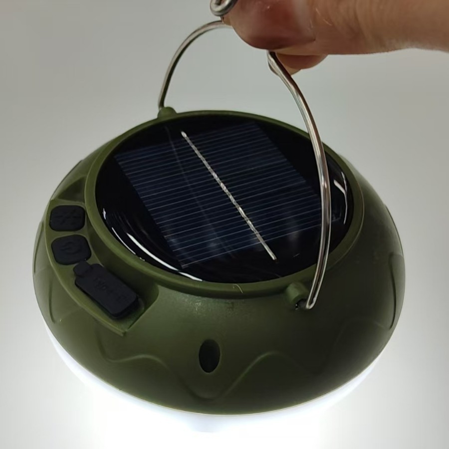 New solar-powered flying saucer lamp, USB rechargeable lithium battery dew lamp, outdoor emergency lighting lamp, night market street stall hanging lamp details Picture