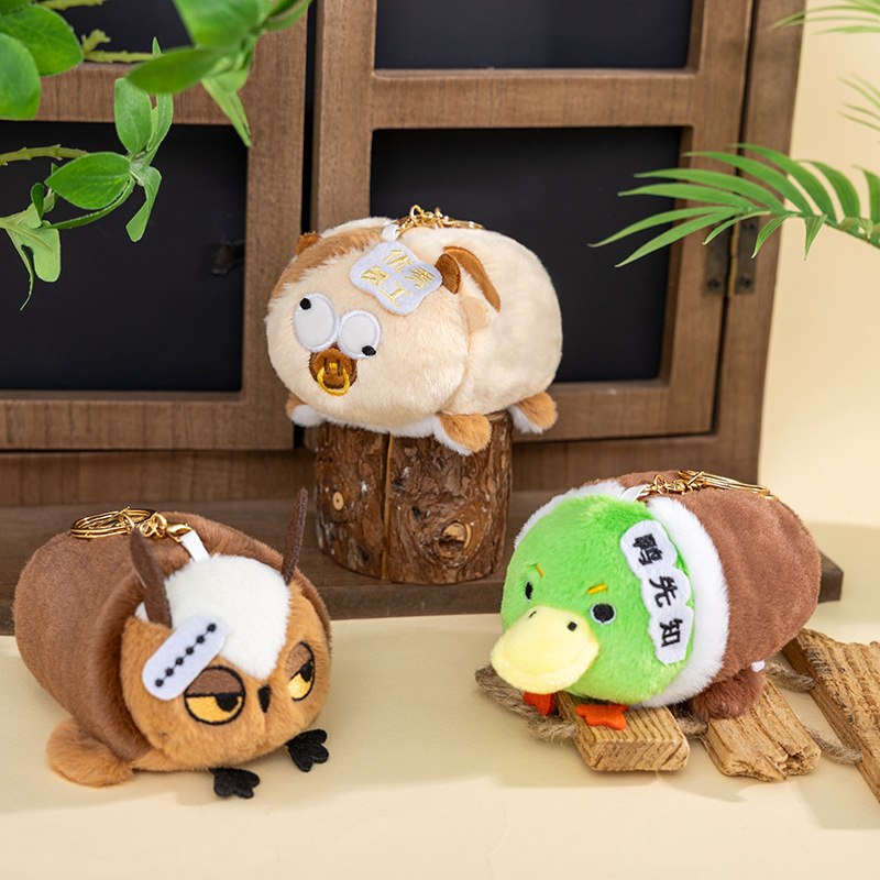 Funny owl, crocodile, snow leopard original animal figurines, dolls, earphone cases, coin purses, ornaments and gifts wholesale Specification image