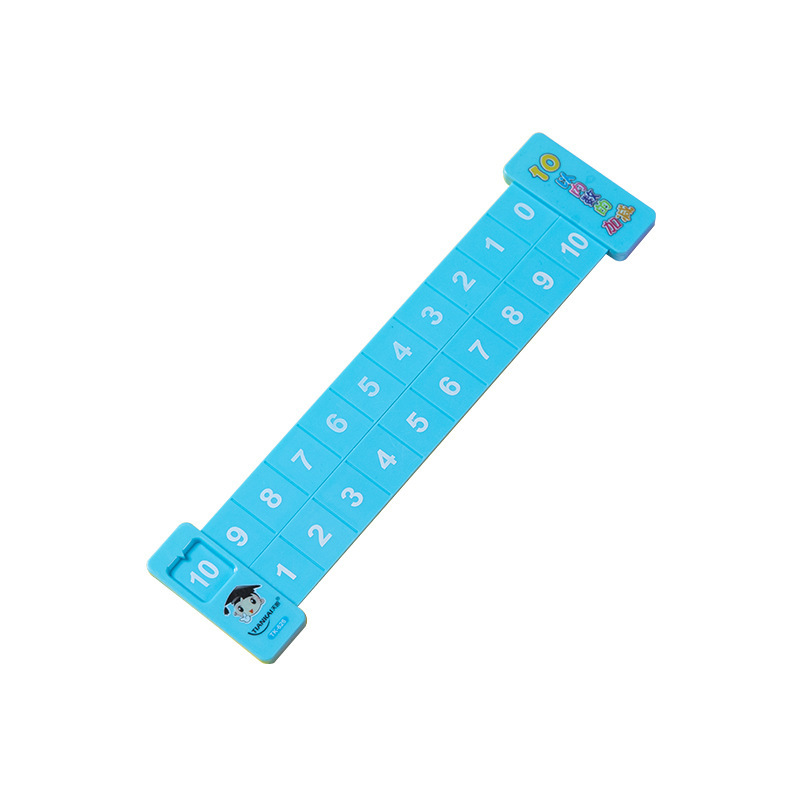 Children's math decomposition ruler, multi-functional ruler, kindergarten digital divider, addition and subtraction, children's arithmetic enlightenment teaching aid Item Picture